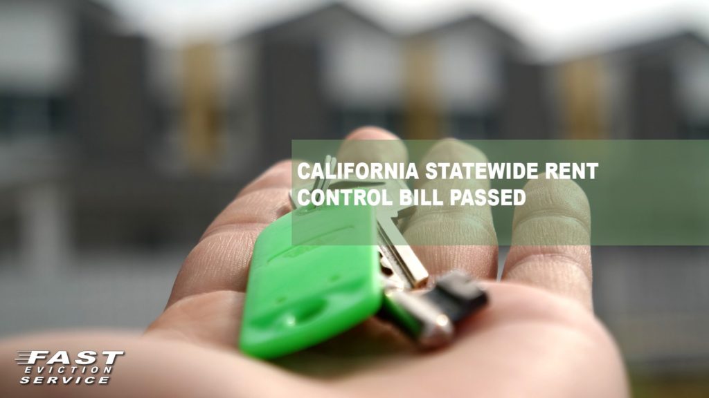 California Statewide Rent Control Bill Passed