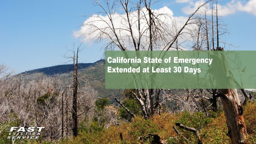 California State of Emergency Extended at Least 30 Days