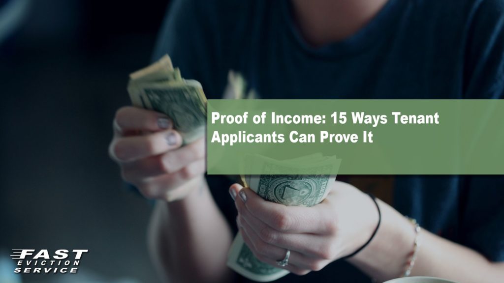 Proof of income: 15 ways tenant applicants can prove it