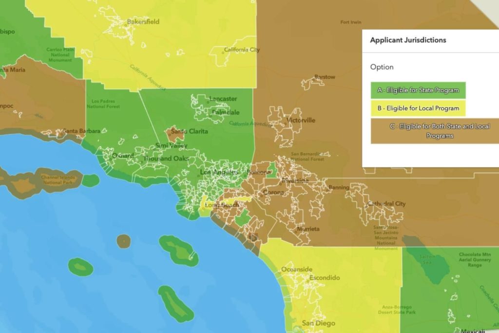 California rent relief program jurisdiction